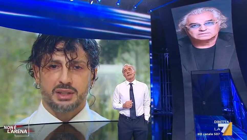 Fabrizio Corona a Non è l'Arena svela retroscena sulla Gregoraci e Briatore, Giletti: "Io mi dissocio"