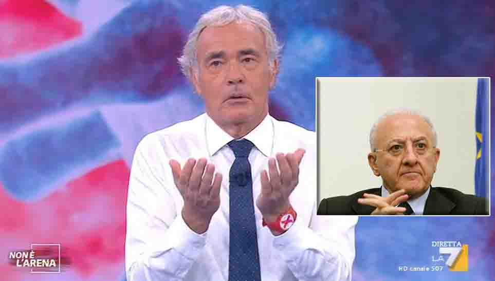 Cosa ha detto Giletti a De Luca, sfuriata del conduttore: "Si vergogni"