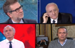 Lo spettacolo indegno di De Luca e De Magistris in tv
