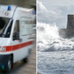 donna cade lungomare napoli