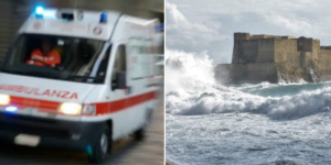 donna cade lungomare napoli