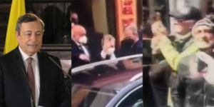 draghi contestato napoli