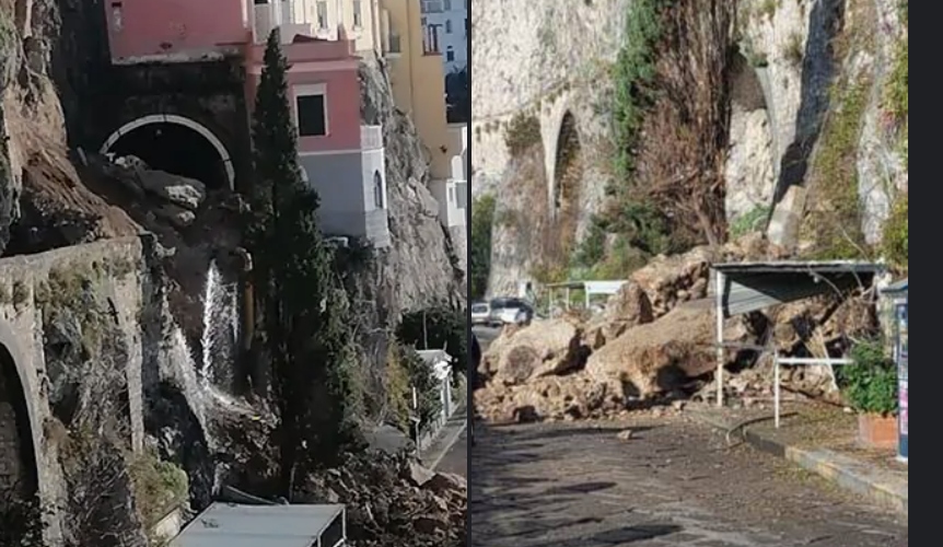 Frana in Costiera, crolla un'intera parete rocciosa: "Ore per liberare la strada, speriamo non ci siano vittime"