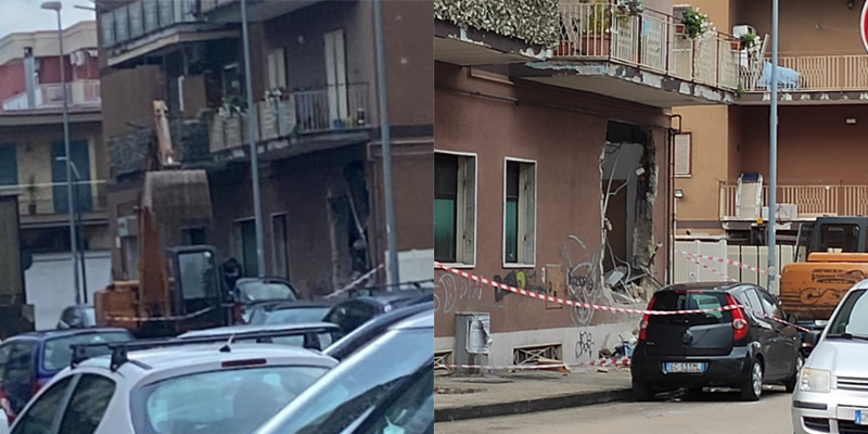 furto banca volla ruspa