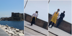 gesto solidale cameriere lungomare napoli