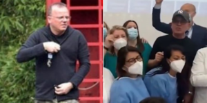 Gigi D'Alessio allo Spallanzani canta con medici e infermieri: festa in ospedale