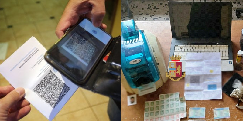 green pass falsi a napoli