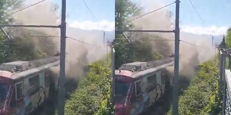 Paura sulla Circumvesuviana, scoppia incendio a bordo: viaggiatori abbandonano il mezzo