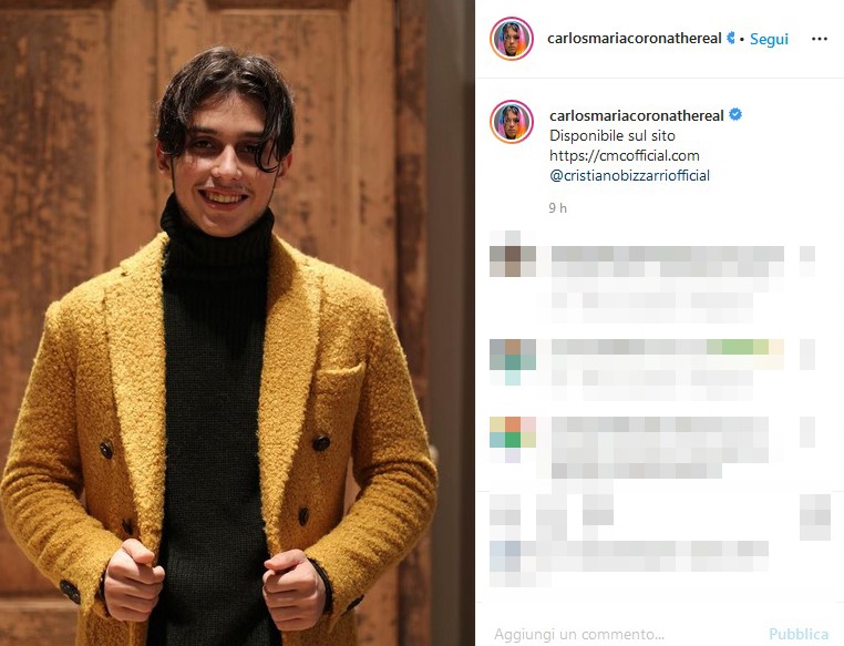 Carlos Corona, dopo la "sfuriata" al padre diventa imprenditore: lanciata linea di abbigliamento