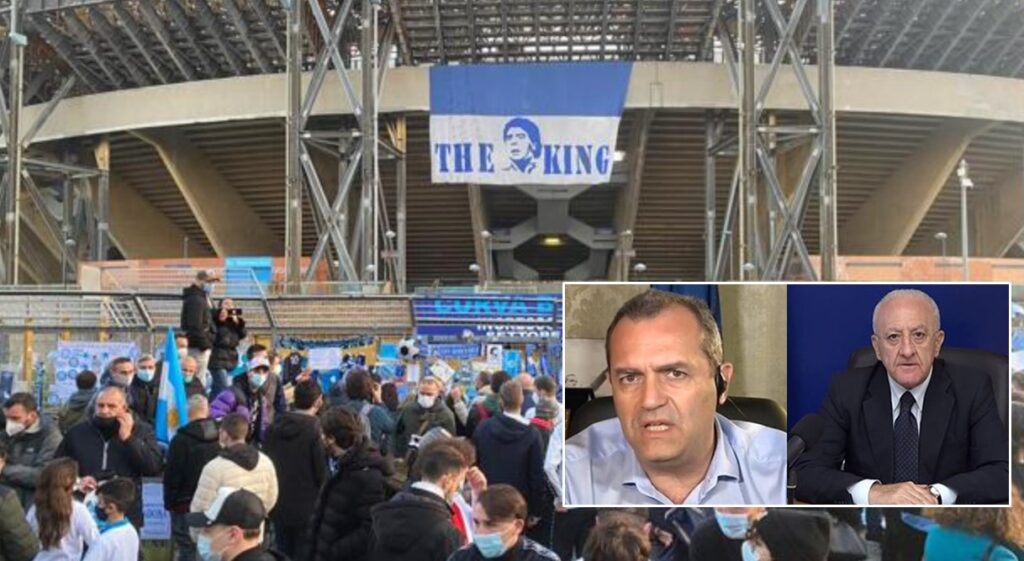 Il grande cordoglio di Napoli per la morte di Maradona e il silenzio di De Luca e De Magistris