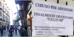 negozio chiuso per adozione napoli
