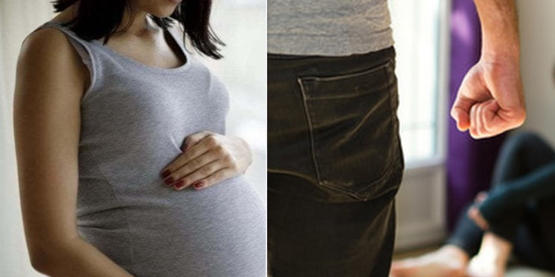 picchia compagna incinta