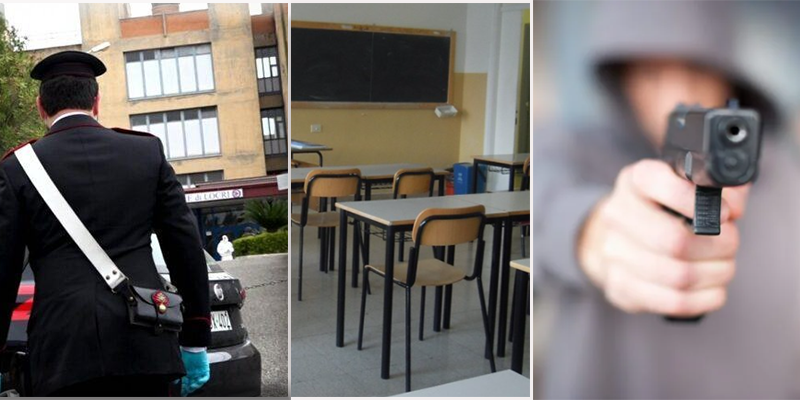 pistola in classe liceo soccavo