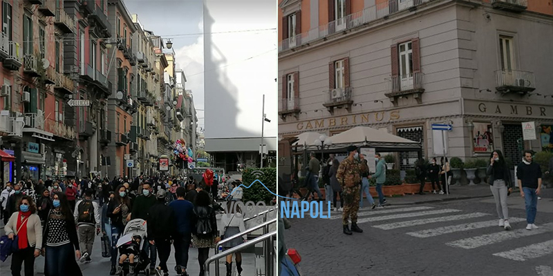 Napoli si prepara alla zona rossa, strade dei negozi affollate: è corsa all'ultimo acquisto