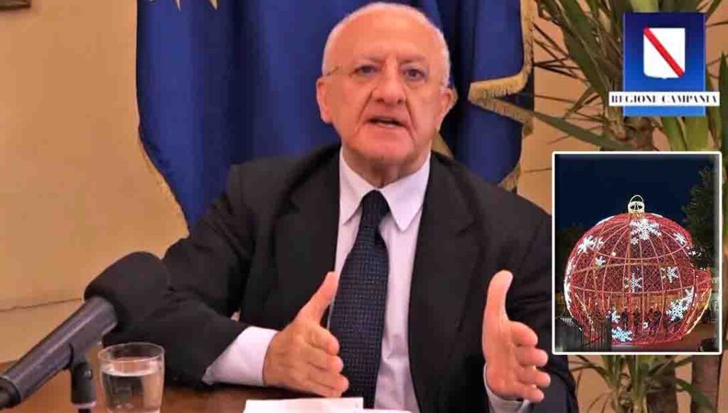 Campania zona Gialla, l'avvertimento di De Luca: "Si rischia di bloccare tutto a Natale"