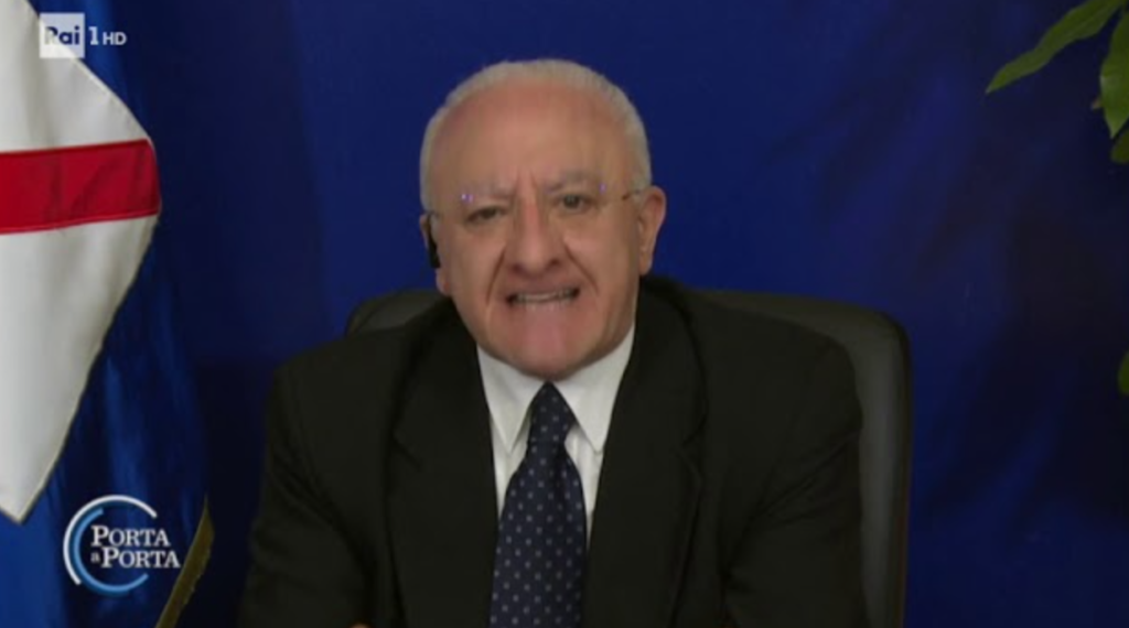 Vincenzo De Luca a Porta a Porta: "Aprire tutto ma per sempre. Vogliamo le isole covid free"