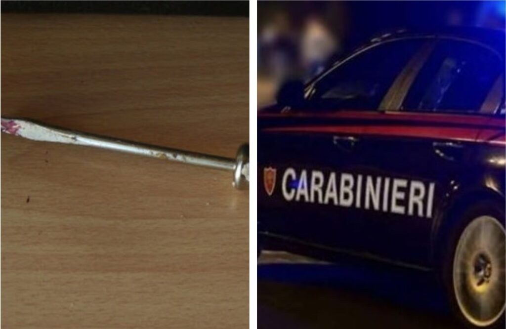 Aggredito con cacciavite