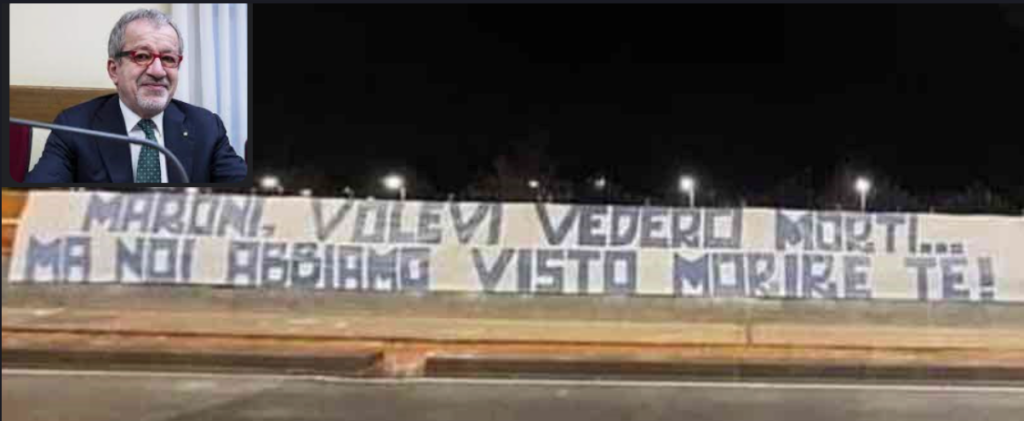 Maroni striscione ultras Napoli