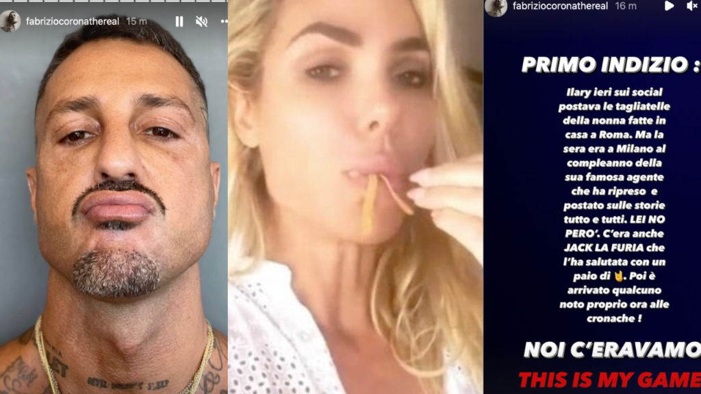 Le rivelazioni di Fabrizio Corona su Ilary Blasi: "Ieri sera era a Milano, a una festa, con lei c'era anche una persona"