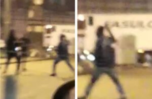 Rissa con ascia a Napoli