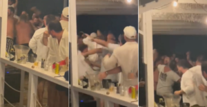 Rissa in un lido di Acciaroli