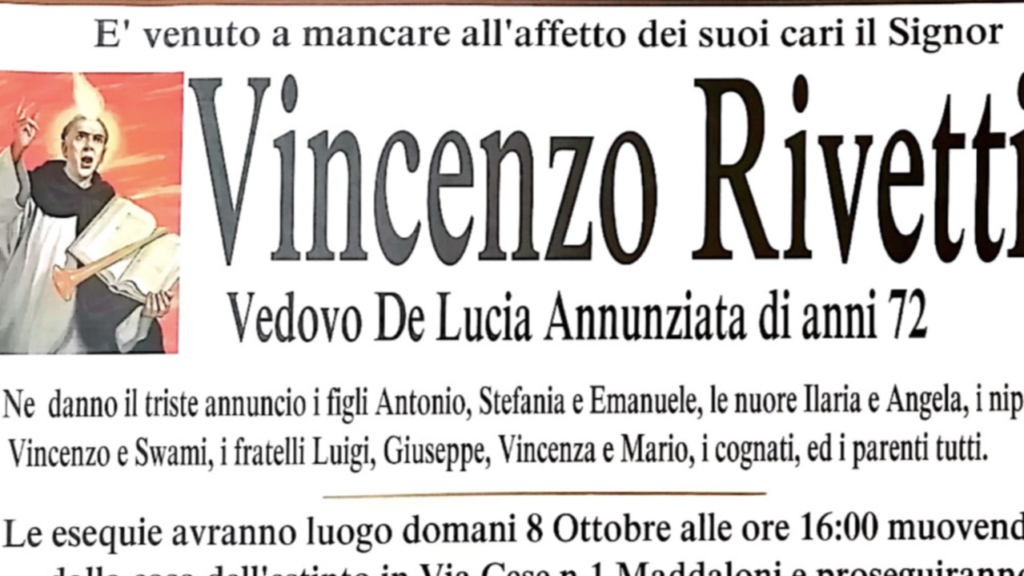 Addio a Vincenzo Rivetti