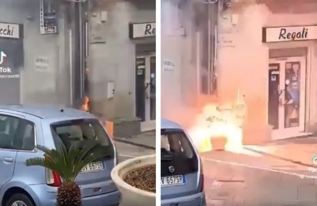 Petardi causano un corto circuito