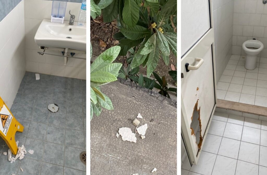 Scuola fatiscente a Ponticelli