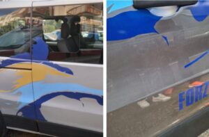Vandalizzato bus Napoli Futsal