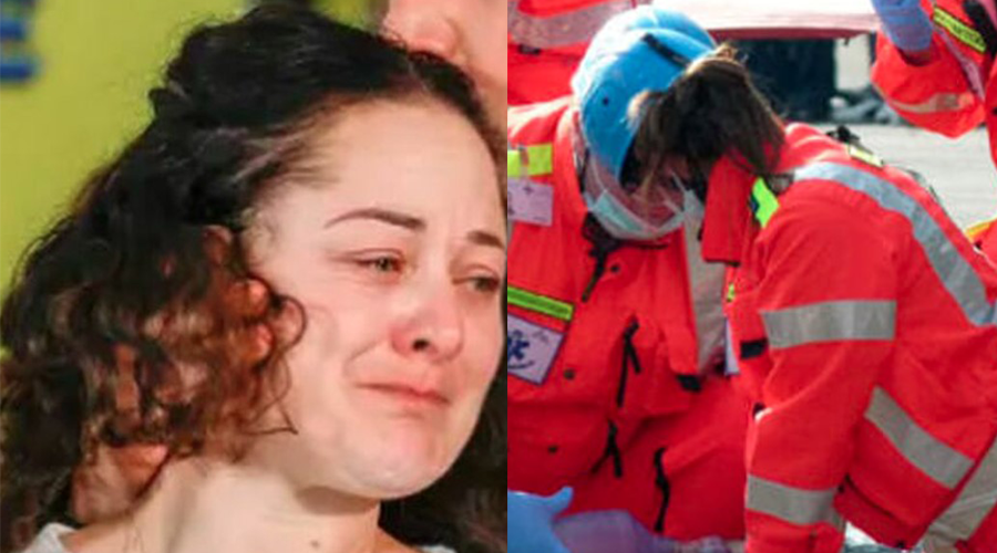 infermiera soccorre la figlia morta