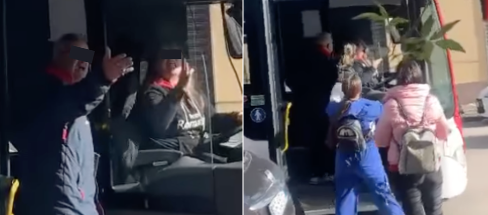 Insultano conducente bus