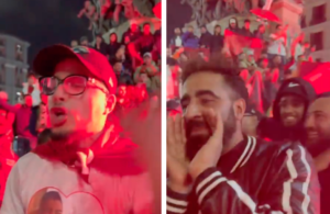 Tifosi marocchini festeggiano a Napoli