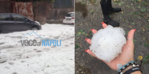 Grandine a Napoli