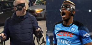 Vende le mascherine di Osimhen fuori allo stadio