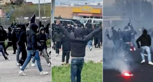 Scontri tra tifosi di Napoli e Roma