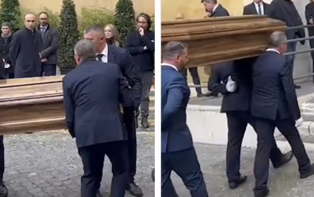 Arrivo della bara di Maurizio Costanzo