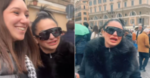 Rita De Crescenzo ai funerali di Maurizio Costanzo