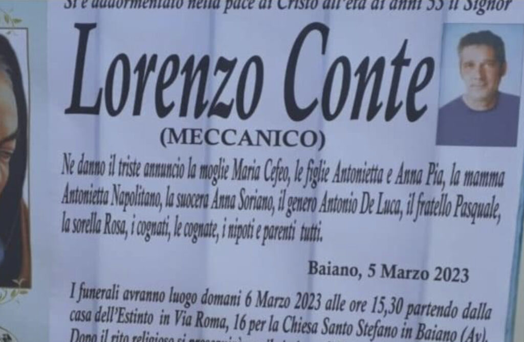 Addio a Lorenzo Conte