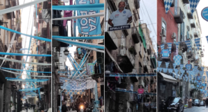 Il sistema degli addobbi scudetto a Napoli