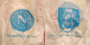 La busta della spesa per la festa scudetto del Napoli