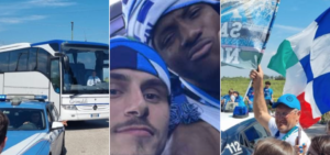 Il Napoli è atterrato a Grazzanise