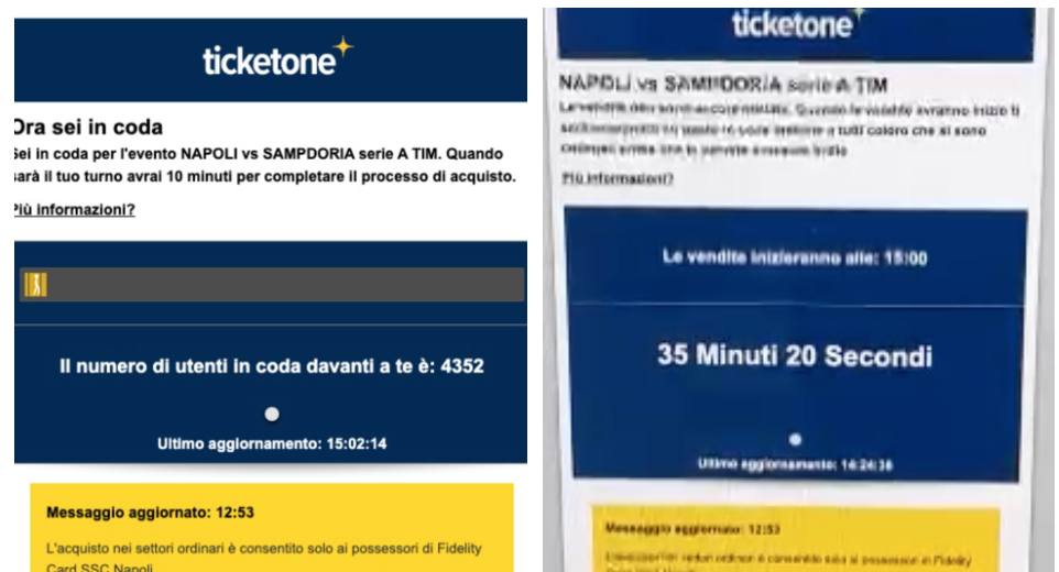 Il trucco per comprare i biglietti per Napoli - Sampdoria