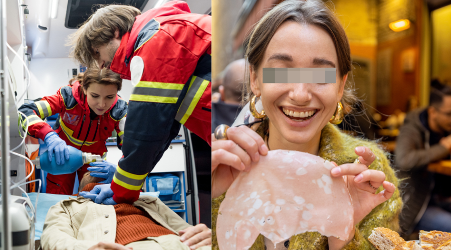 mangia prosciutto muore aversa