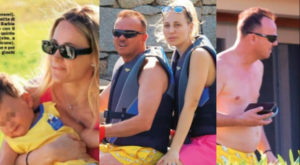 Gigi D'Alessio, fuga in Sardegna dopo il tour: con lui Denise e il figlio Francesco, gli scatti d'amore